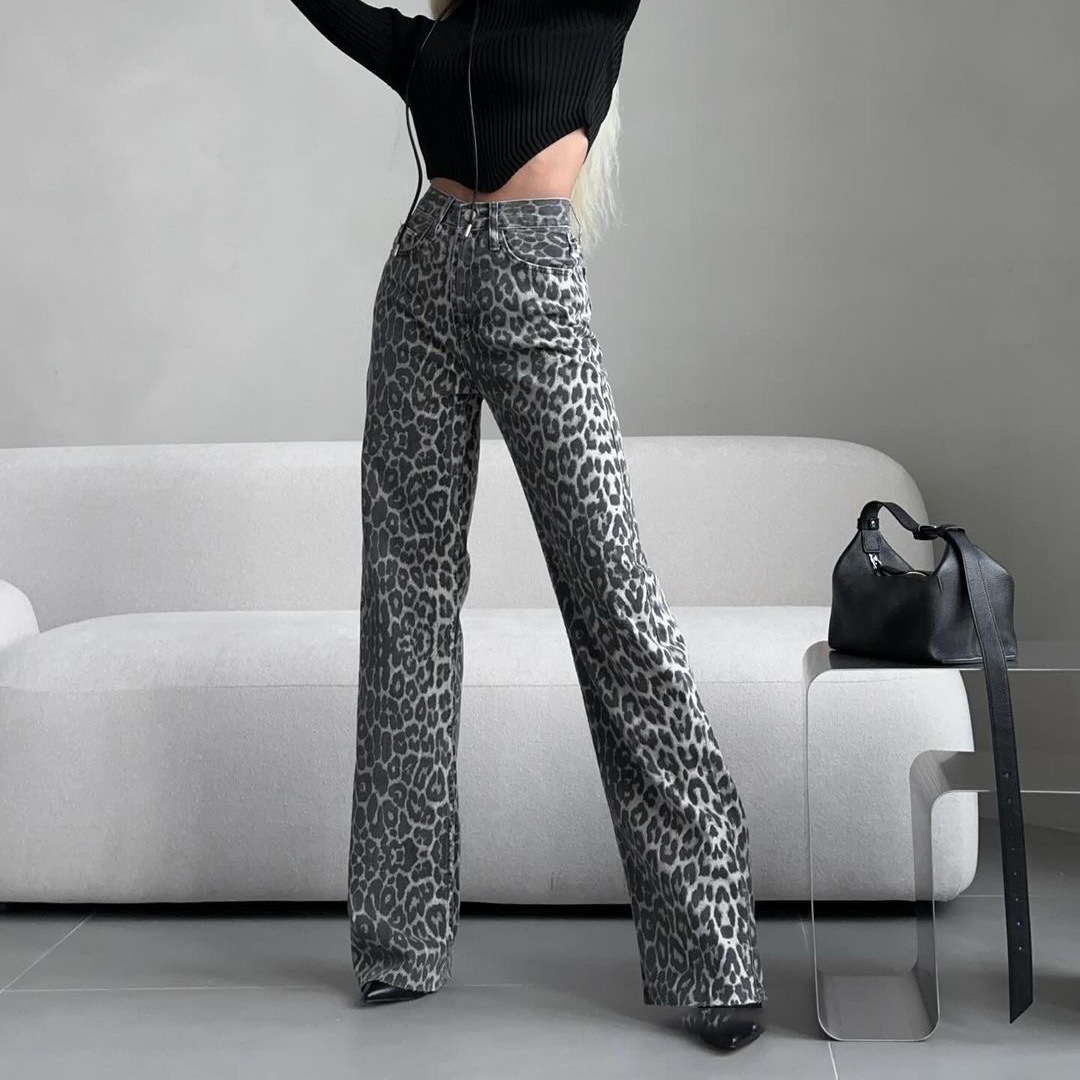 Džíny Rosea Leopard Allover