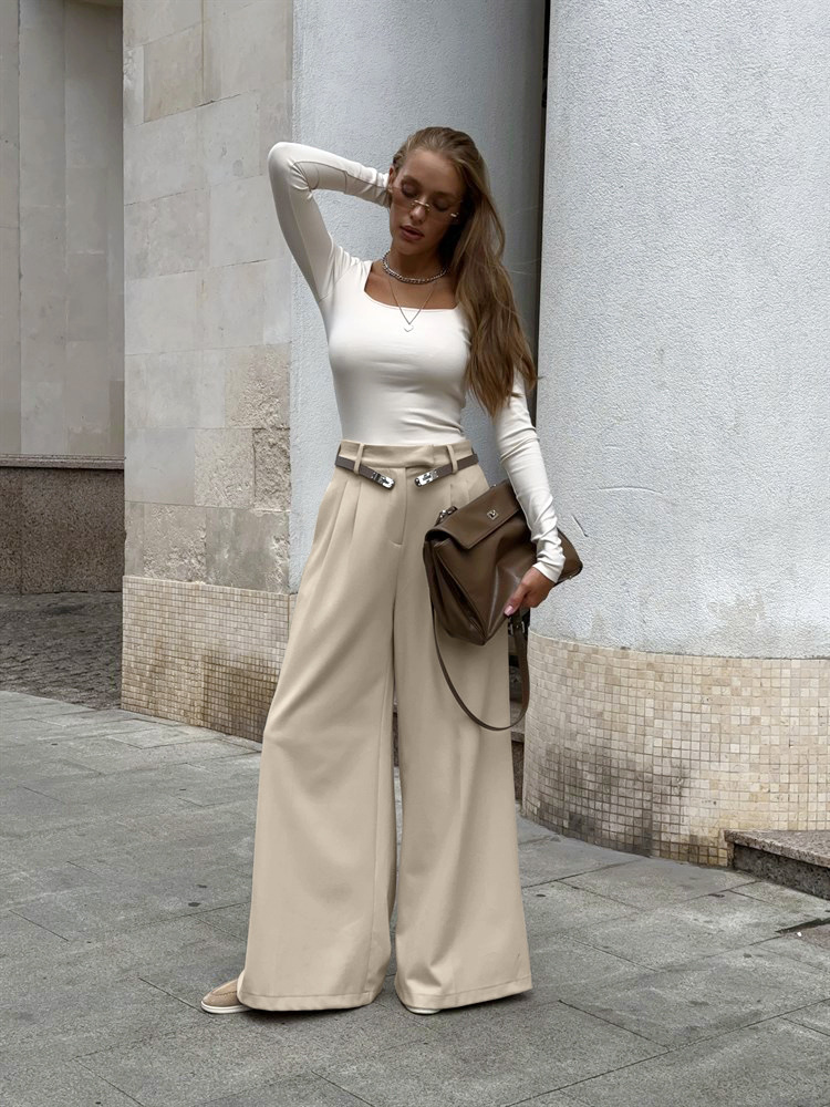 Rosea Tailored Wide-Leg Trousers