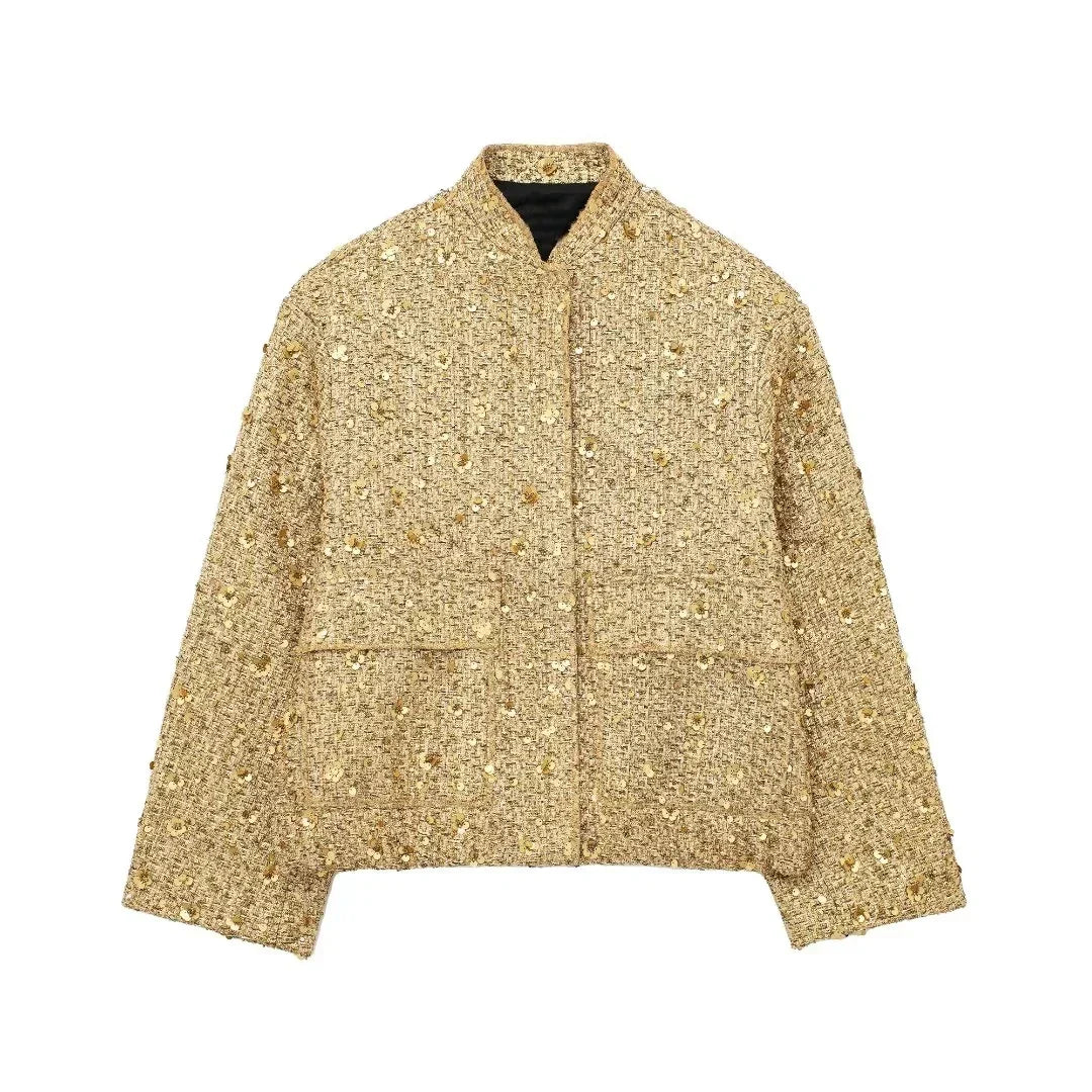 Rosea Golden Sequin Jacket