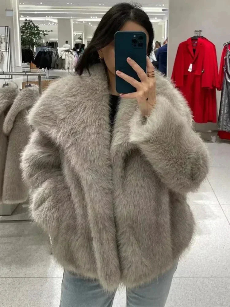 Rosea Luxe Faux Fur Coat