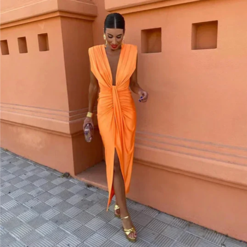 Rosea Elegant Pleated Dress
