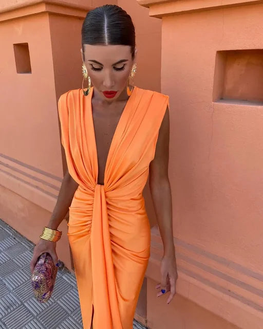 Rosea Elegant Pleated Dress