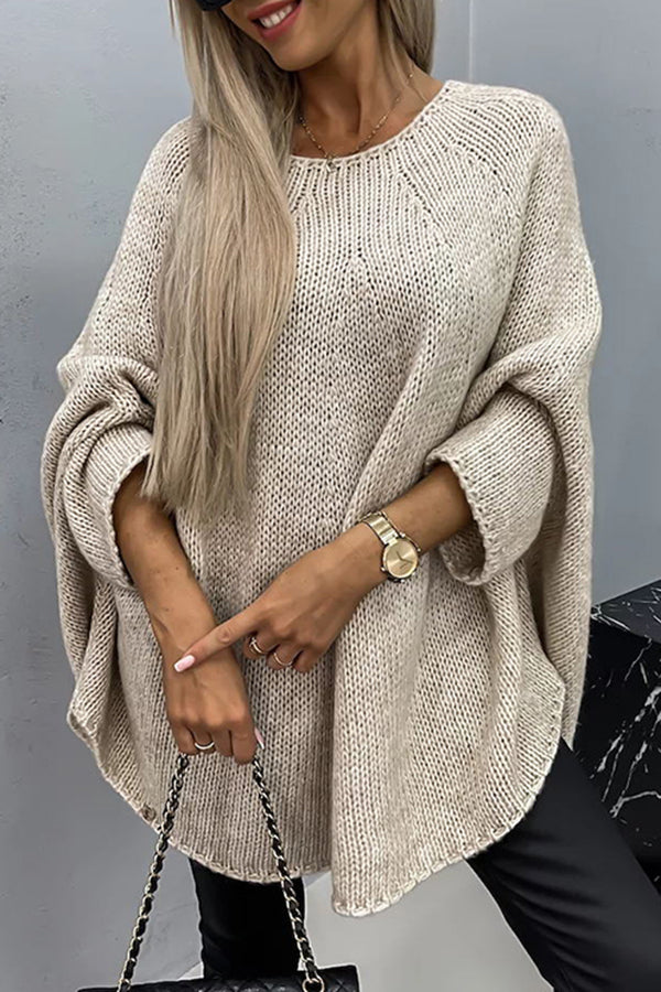 Rosea Oversized Pohodlný Pletený Svetr