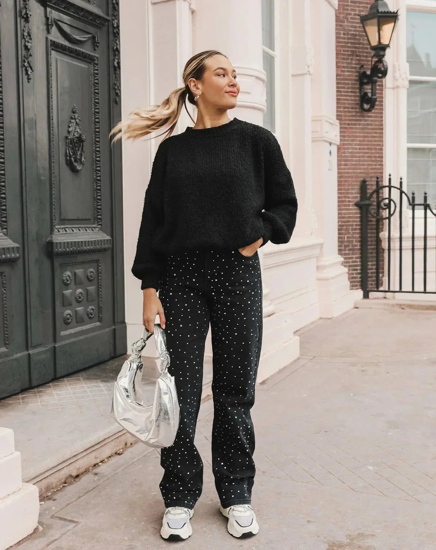 Džínsy Rosea Glitter Denim