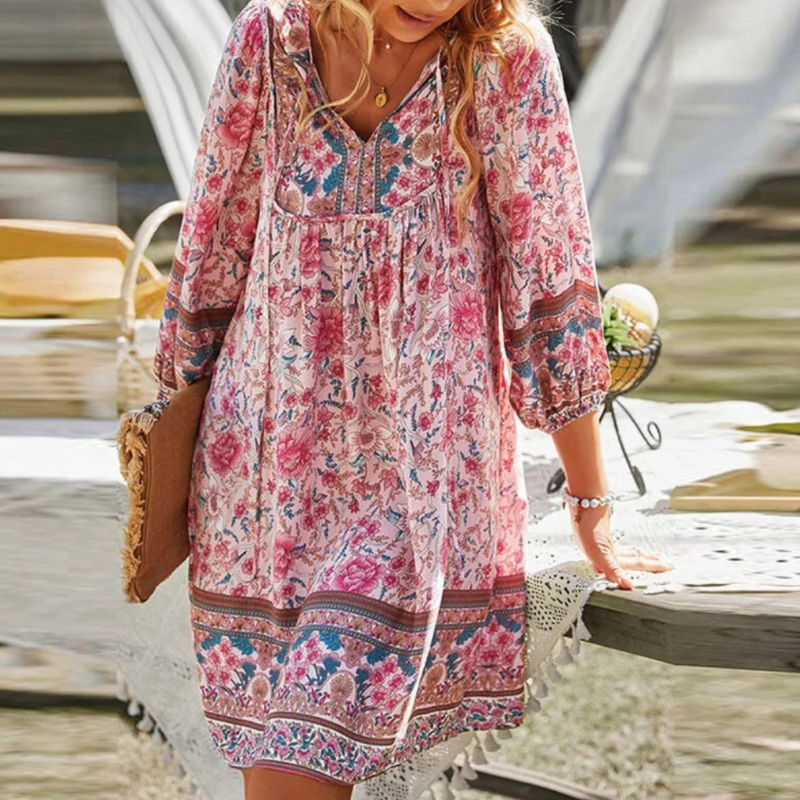 Rosea Bohemian Maxi šaty