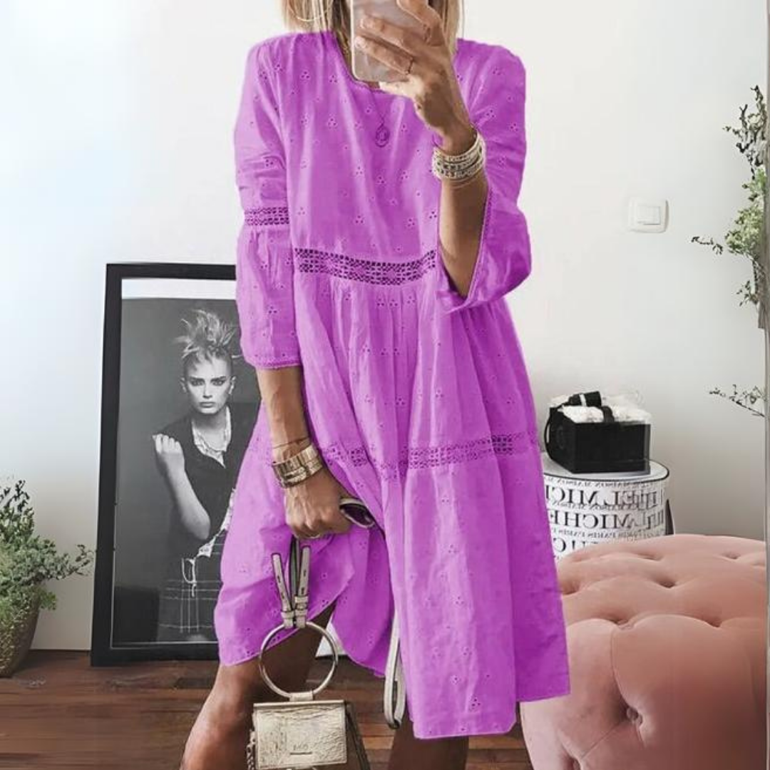 Rosea Elegantní vyšívané šaty