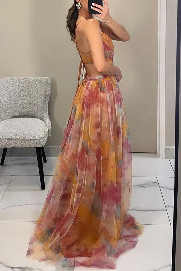 Rosea Romantic Flow Maxi šaty