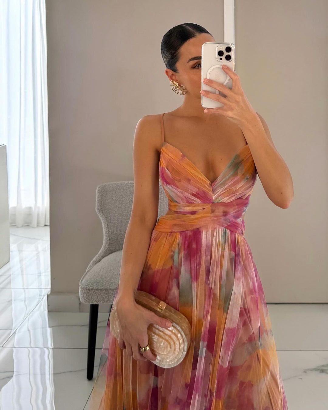 Rosea květinové maxi šaty