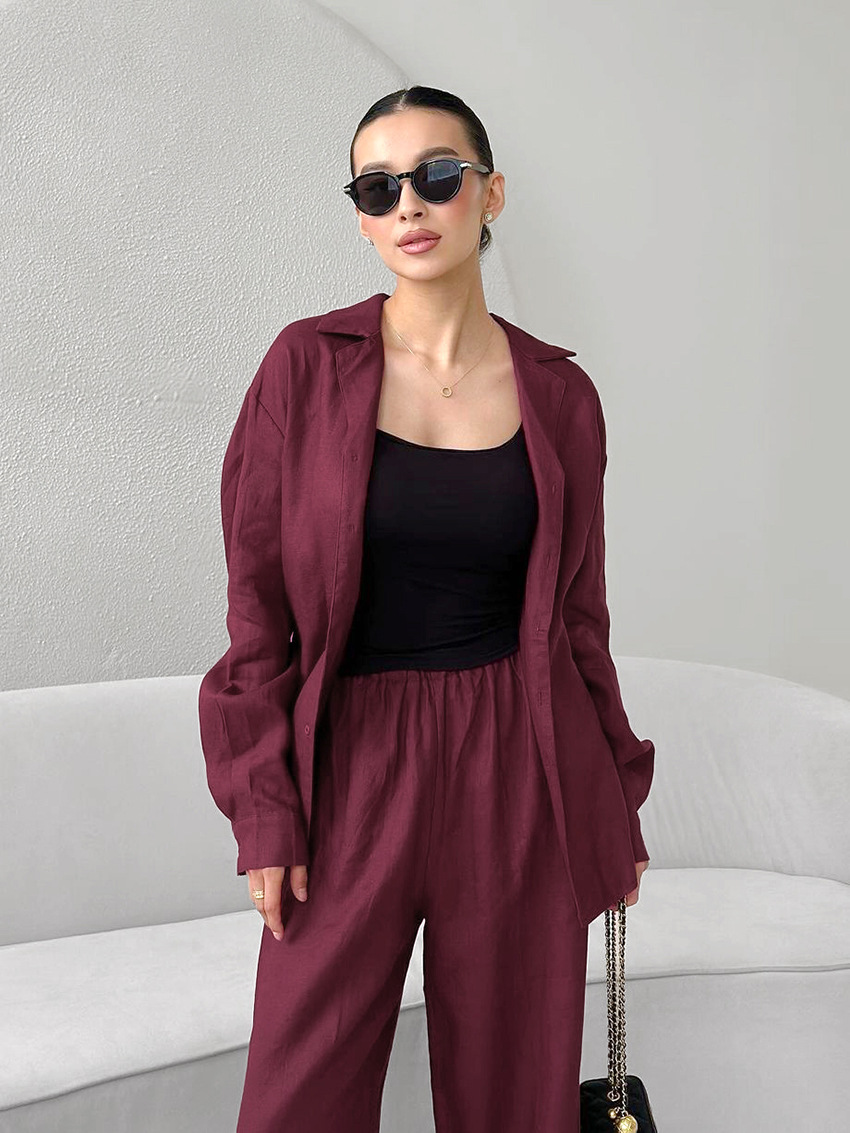 Rosea dvoudílný oversized set s širokými nohavicemi