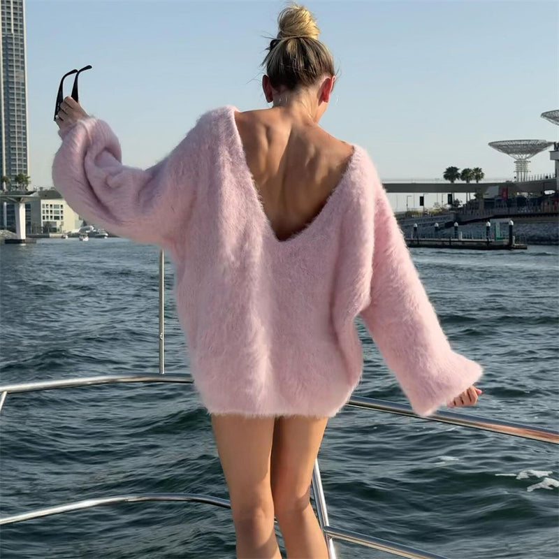 Rosea Esme Fluffy Oversized Svetr