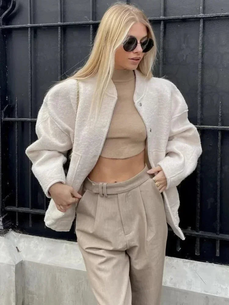Rosea Oversized Bomber Bunda