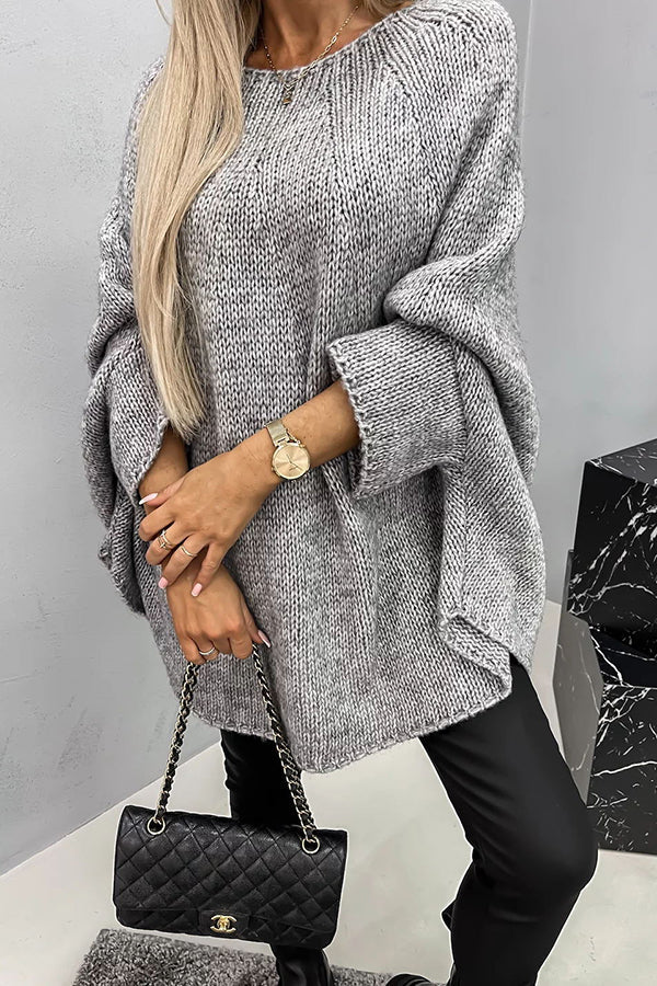 Rosea Oversized Pohodlný Pletený Svetr
