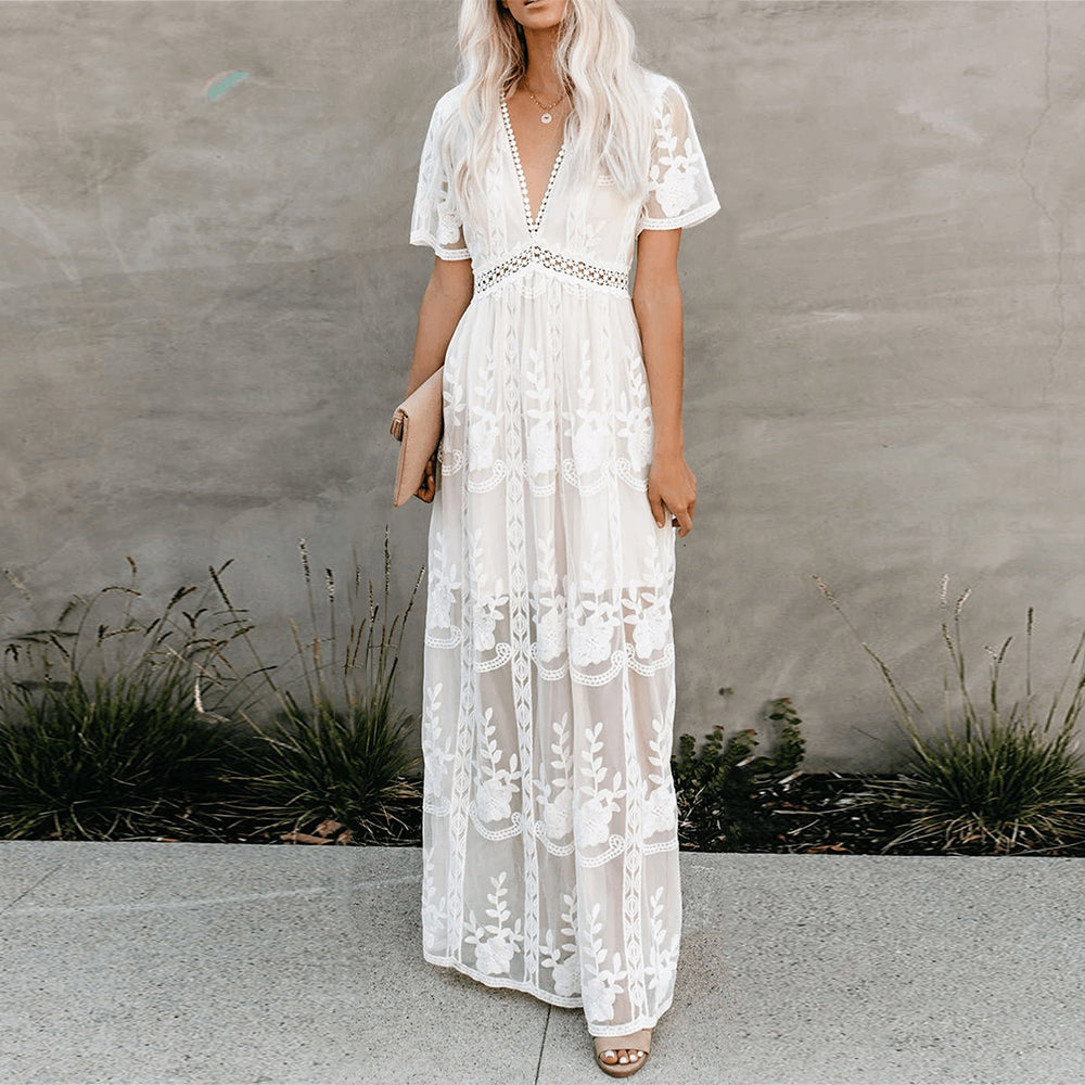 Rosea Elegantní Boho Šaty