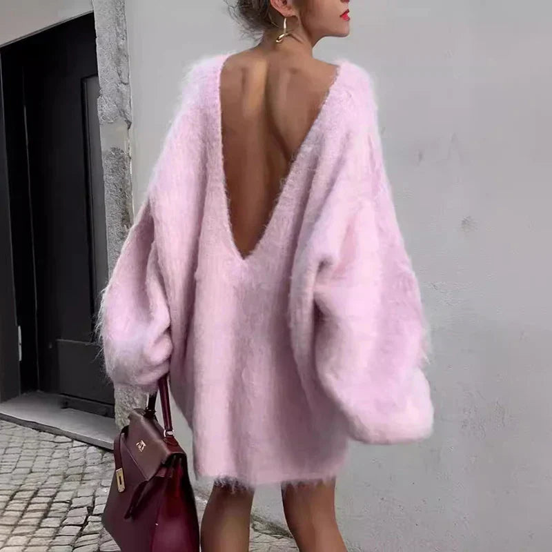 Rosea Esme Fluffy Oversized Svetr